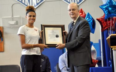 Teen Olympian Sydney McLaughlin is honored by Union Catholic High School